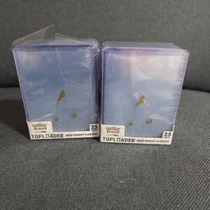 2 Pack Ultra Pro Pokemon Pikachu Toploaders and Penny Sleeves 25ct Each 16663